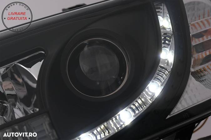 Faruri LED DRL VW Transporter T4 (1990-2003) Negru- livrare gratuita - 3