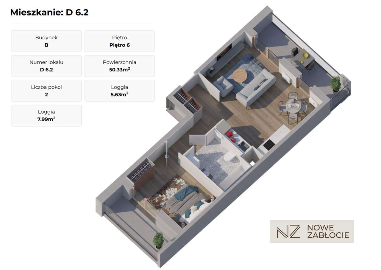NOWE ZABŁOCIE / 2 balkony 13,62m2 / Od dewelopera / Bez prowizji-14