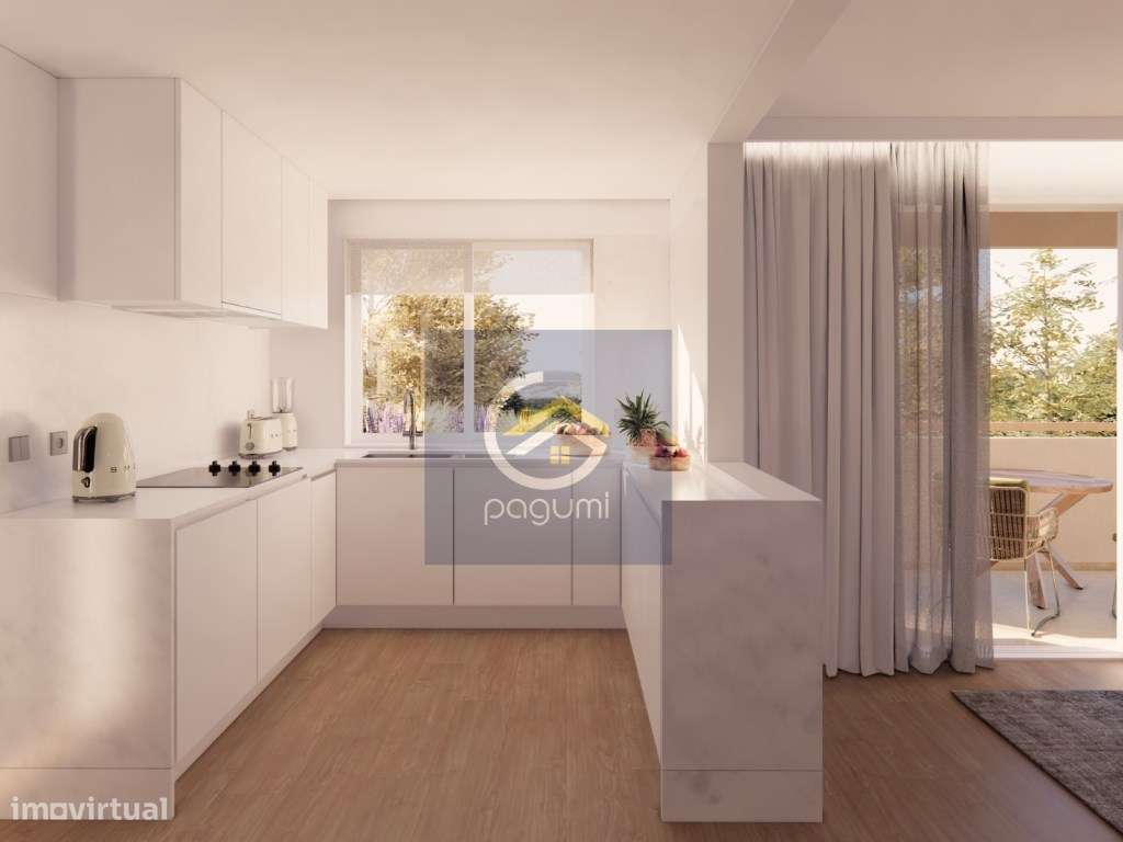 Apartamento T2 Varanda, Piscina e Jardim em Condomínio Exclusivo - Grande imagem: 2/22