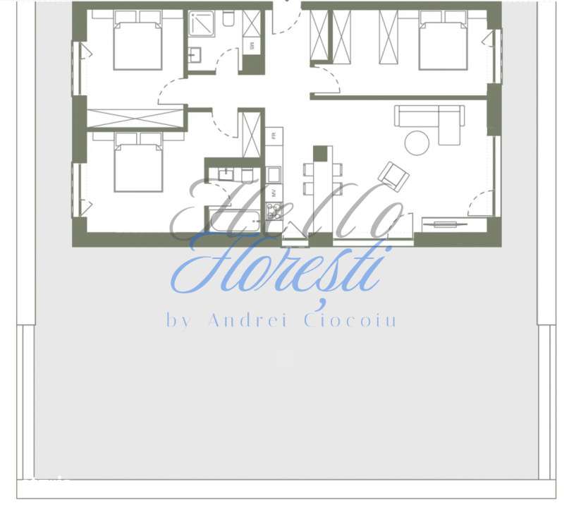 Apartament 4 camere 94,9 si terasa 133.2 in Hexagon - Imagine principală: 3/3