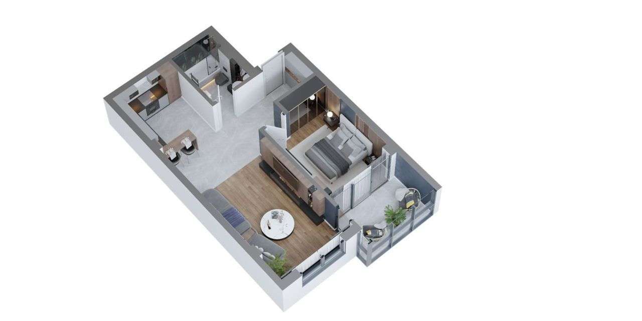 Ap. 2 Camere - Dezvoltator: Comat Towers, 59mp, Păcurari - Imagine principală: 5/20