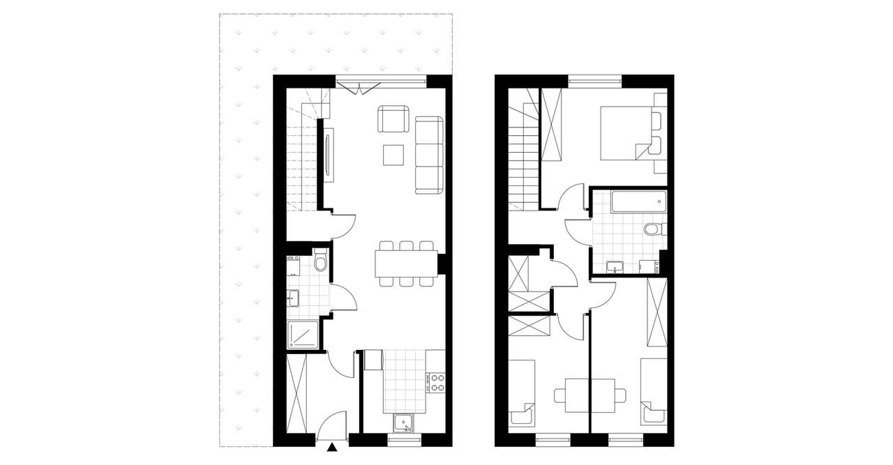 5-pokojowy dom 84m2 + ogródek Bezpośrednio - Pełny obrazek: 2/5