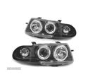 FARÓIS ANGEL EYES PARA OPEL ASTRA F 91-94 BLACK PRETO - 1