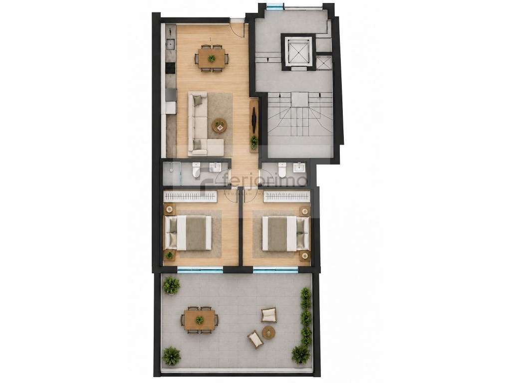APARTAMENTO TIPO T2 | EM REMODELAÇÃO | GRANDE TERRAÇO | CENTRO DE G...-0