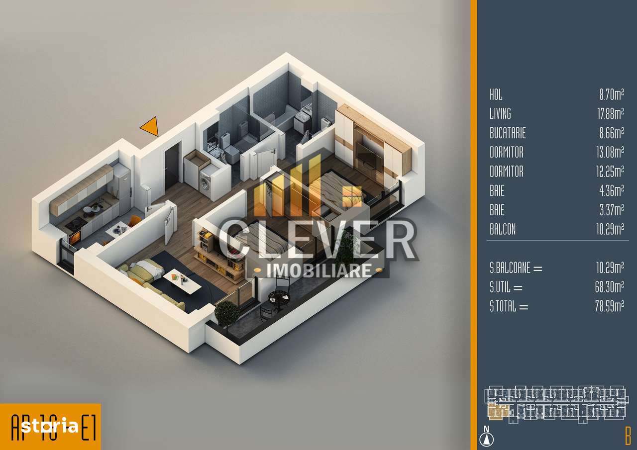 Apartament decomandat 3 camere Th. Pallady Sector 3 - Imagine principală: 2/9