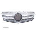 GRELHA FRONTAL SPORT CL AMG PARA MERCEDES E W212 09+ CROMADA PRATA - 1