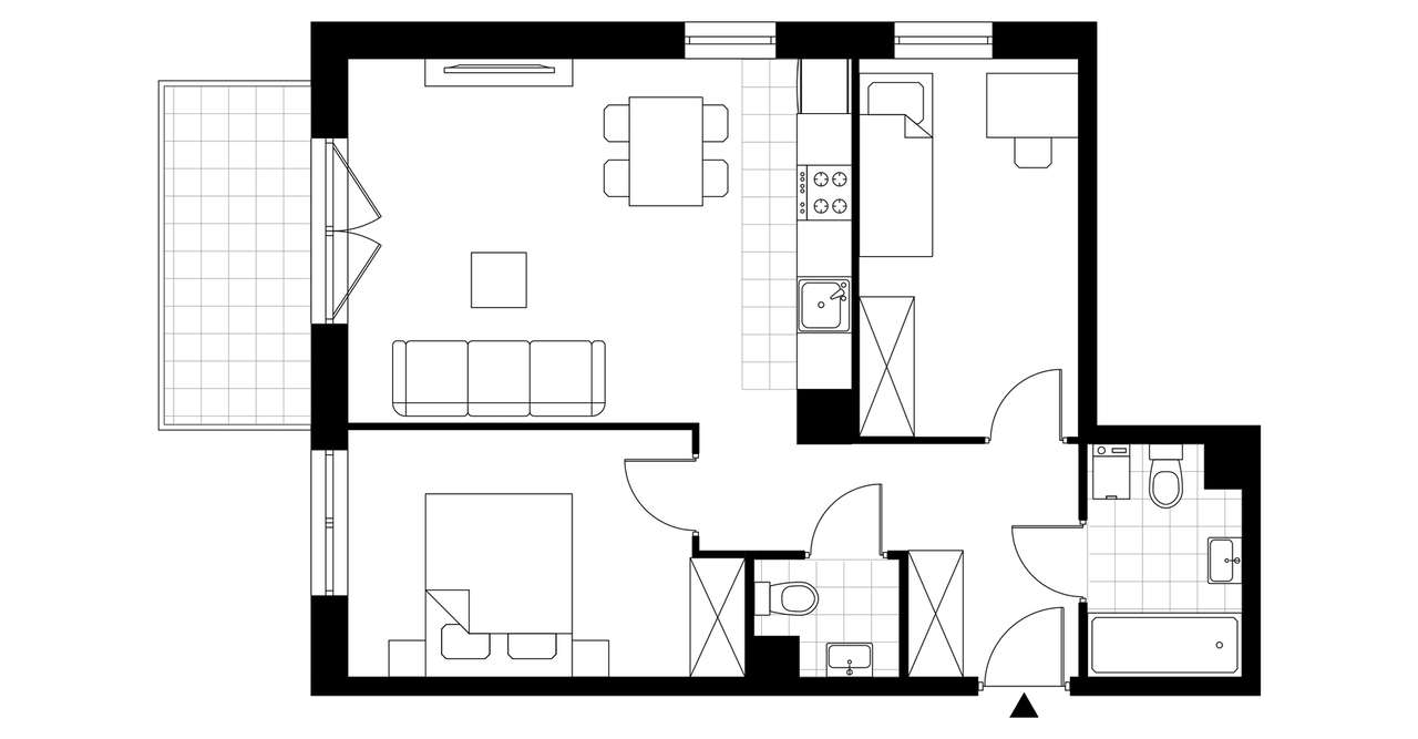 3-pokojowe mieszkanie 56m2 + balkon Bez Prowizji - Pełny obrazek: 3/8