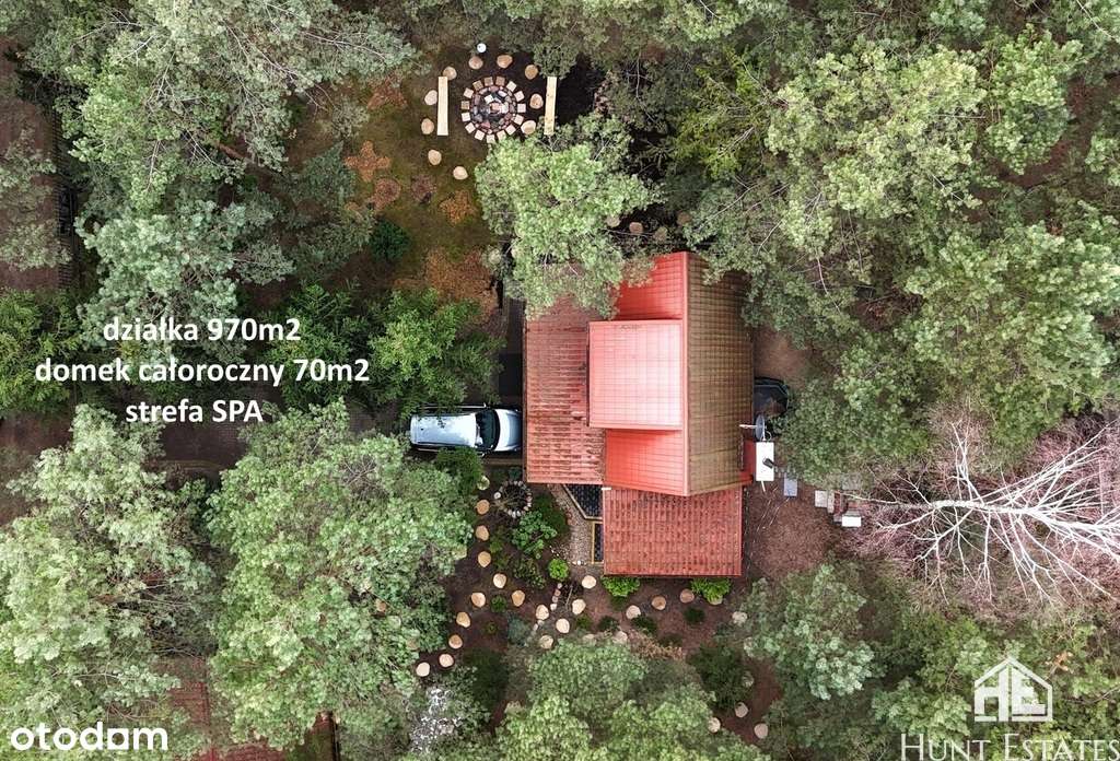 Działka w otoczeniu lasu z domem mieszkalnym i SPA-0