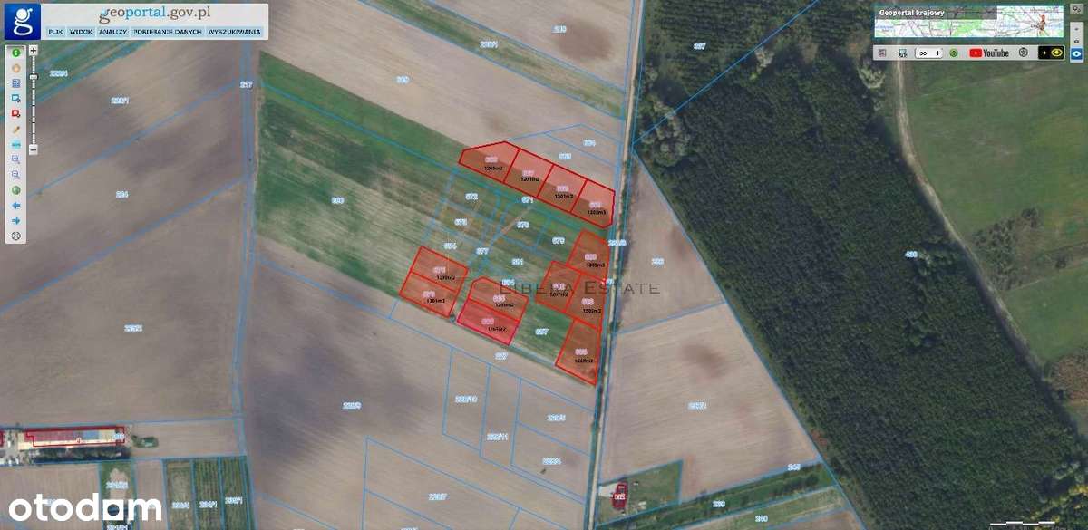 Chludowo, Budowlana, ul. Maniewska. 1200 m2. MPZP-8