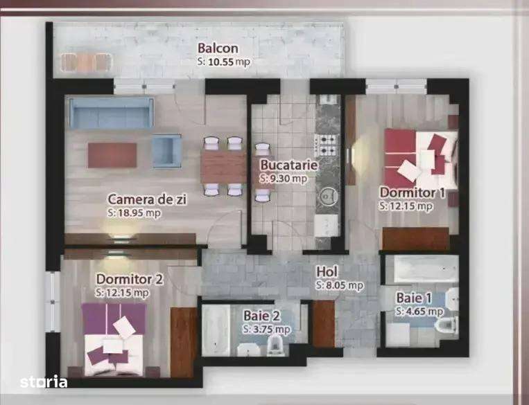 APARTAMENT 3 CAMERE – NOU, SPAȚIOS, THEODOR PALLADY - Imagine principală: 5/6