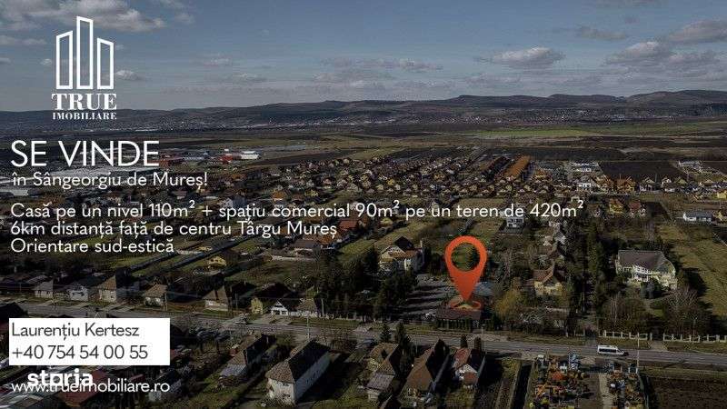 Casă 110m² + spațiu com 90m², teren 420m², Sângeorgiu de Mureș!-19