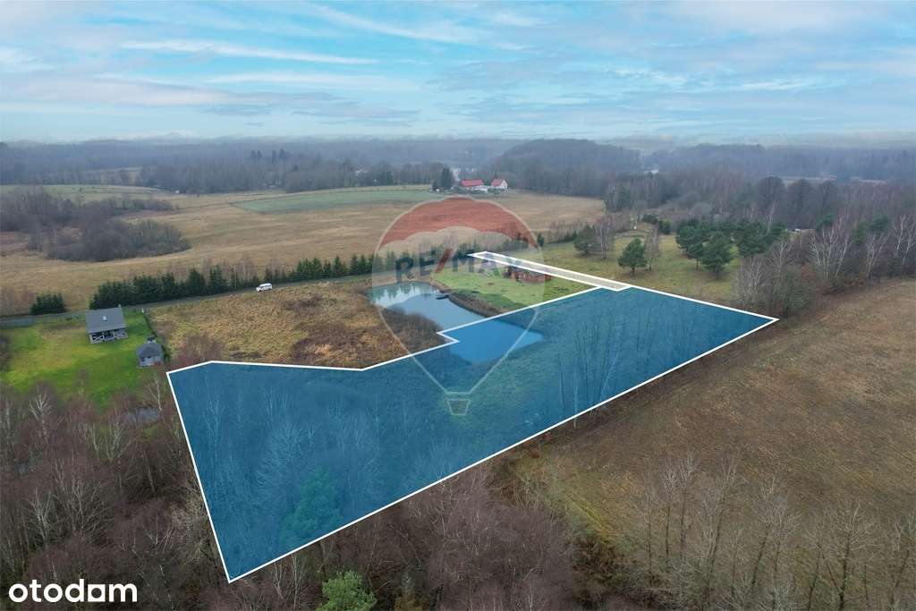 Działka ze stawem, przy jeziorze Wielatowo MPZP-11