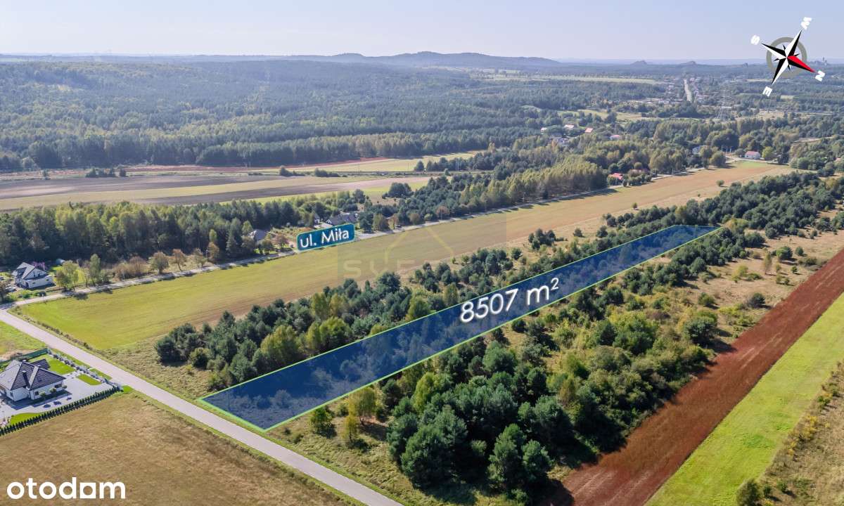 Duża działka budowlana Przymiłowice 8507 m2 - Pełny obrazek: 5/5
