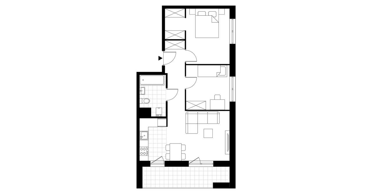 3-pokojowe mieszkanie 57m2 + balkon Bezpośrednio - Pełny obrazek: 4/9