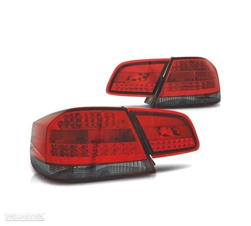 FAROLINS TRASEIROS PARA BMW SERIE 3 E92 06-10 LED VERMELHO FUMADO - 1