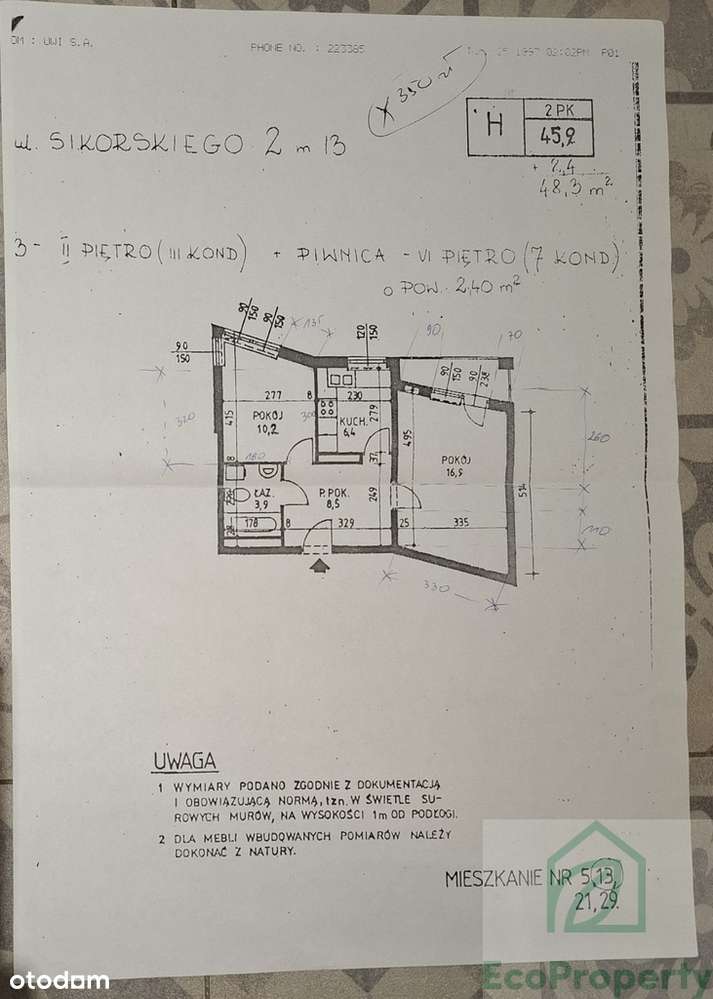 Poznań, ul. Sikorskiego 2 – 2-pokojowe mieszkanie-1