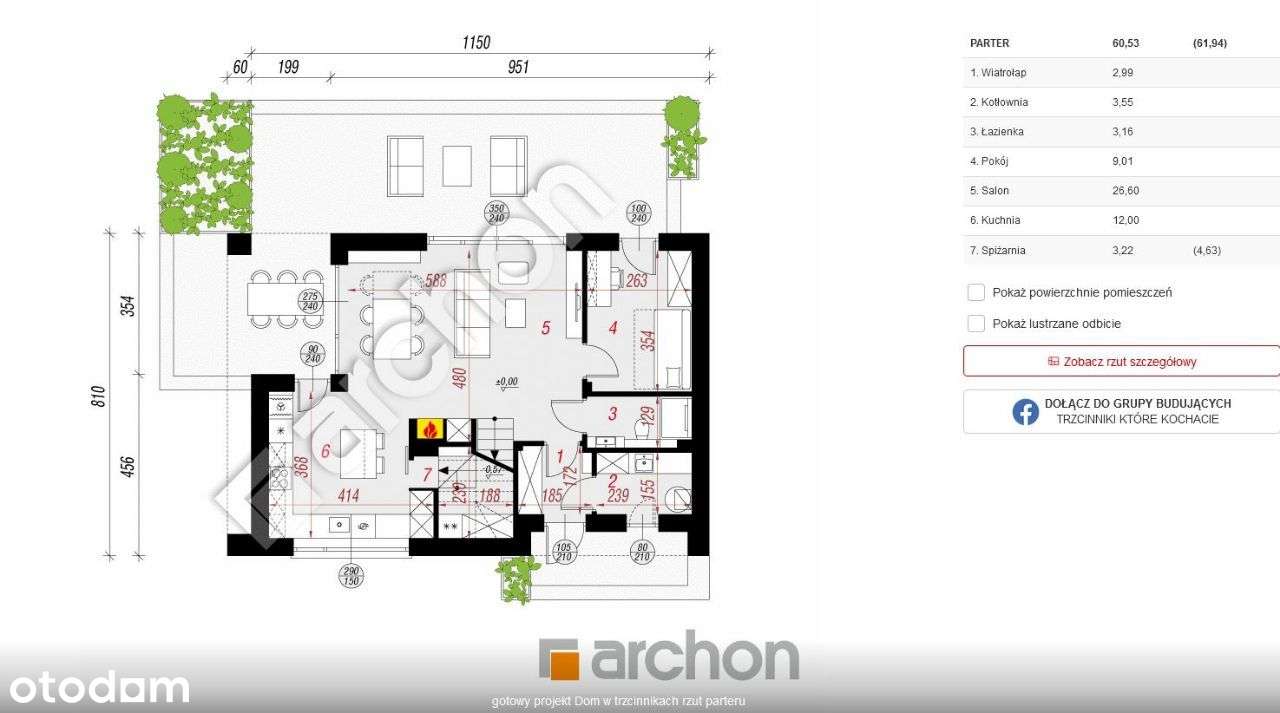 Dom w Trzcinnikach, okolice Łagiewnik - Pełny obrazek: 3/7