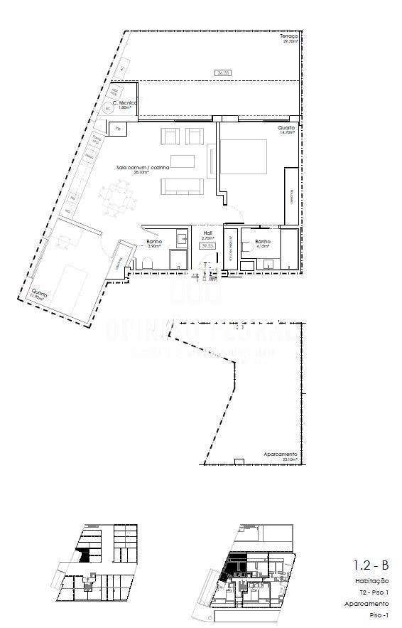 T2 Exclusivo com Terraço e Piscina-13