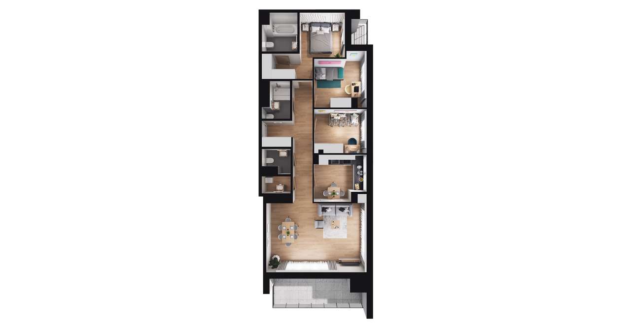 Aura Towers | mieszkanie 4-pok. | C_16.129 - Pełny obrazek: 3/9