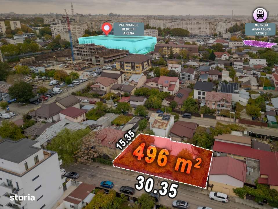 Berceni, teren  pentru constructii, in inima Sectorului 4  Aparatorii - Imagine principală: 3/8