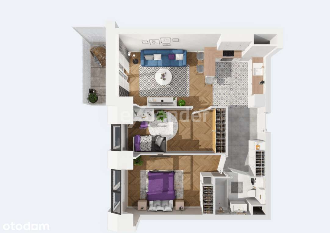 55m2/ strona zachodnia/ Naramowice - Pełny obrazek: 4/7