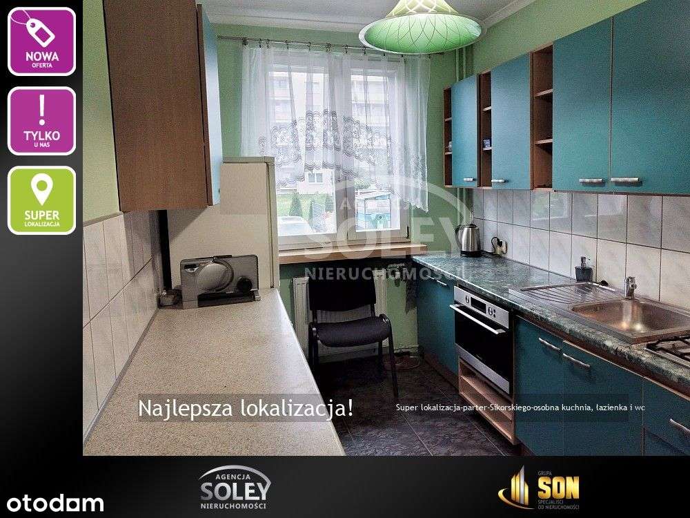 Niski blok-PARTER-Sikorskiego-odrębna kuchnia z oknem-60m2 - Pełny obrazek: 1/20