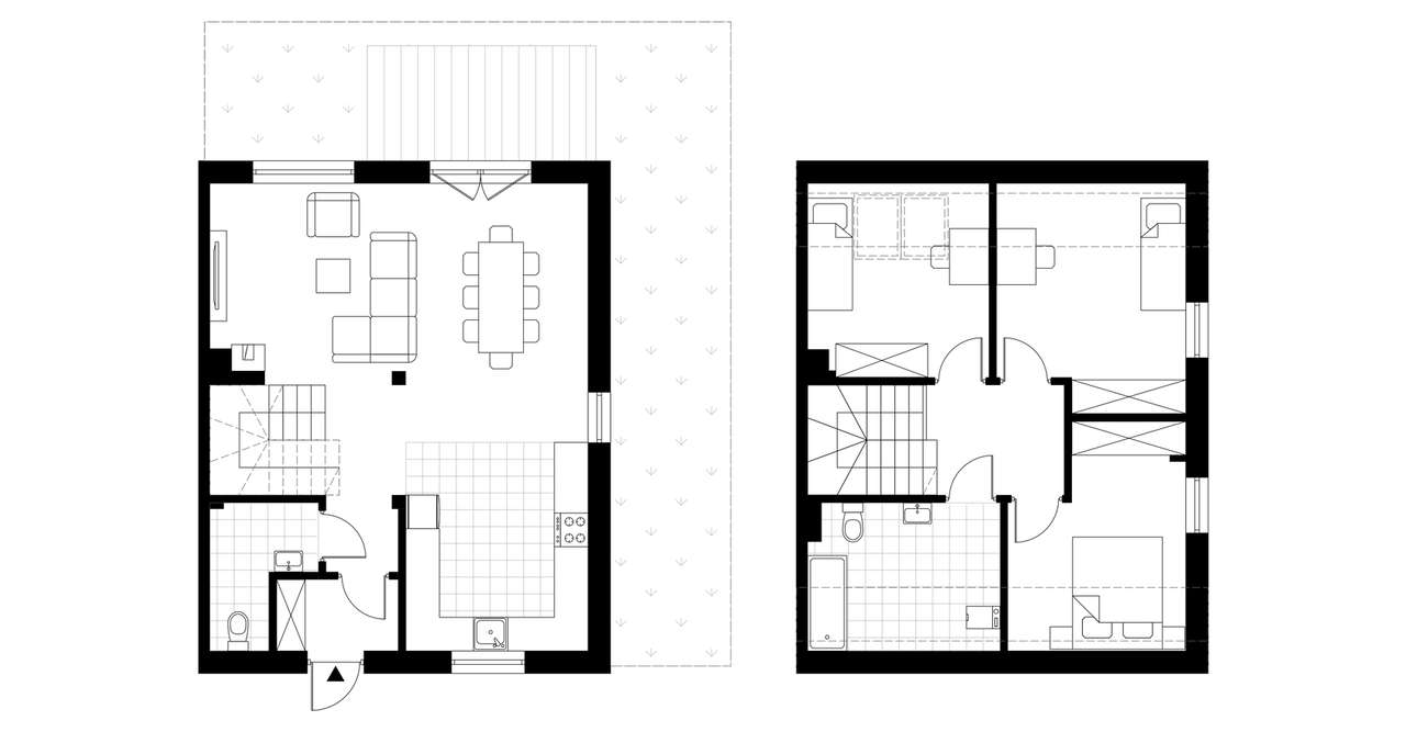 4-pokojowy dom 90m2 + ogródek Bezpośrednio - Pełny obrazek: 3/8