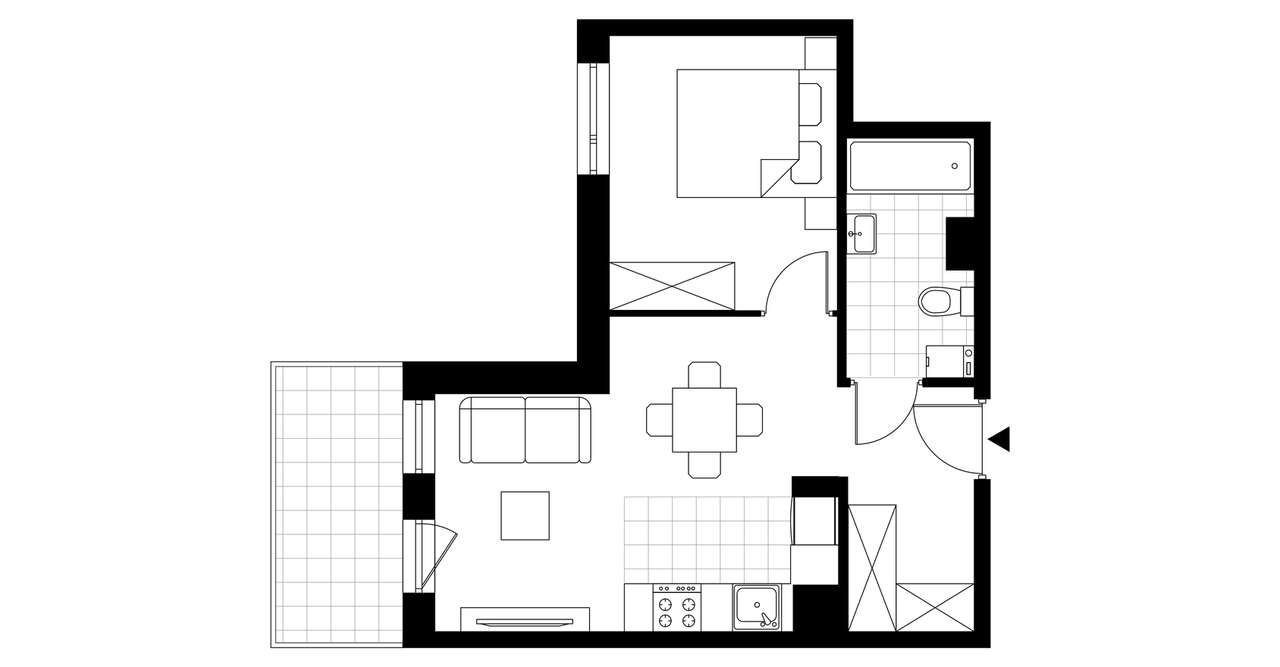 2-pokojowe mieszkanie 37m2 + balkon Bez Prowizji - Pełny obrazek: 3/8