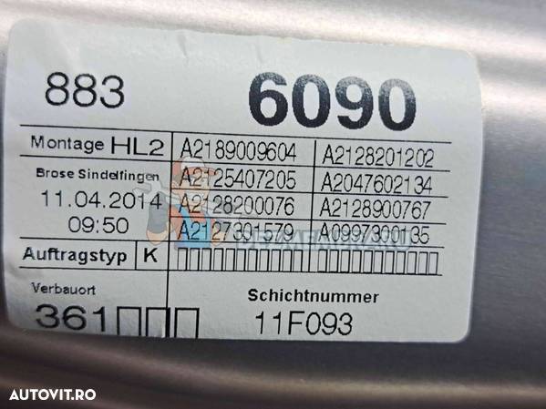 Macara electrica geam stanga spate Mercedes Clasa E (W212) [Fabr 2009-2016] A2189009604 - 3
