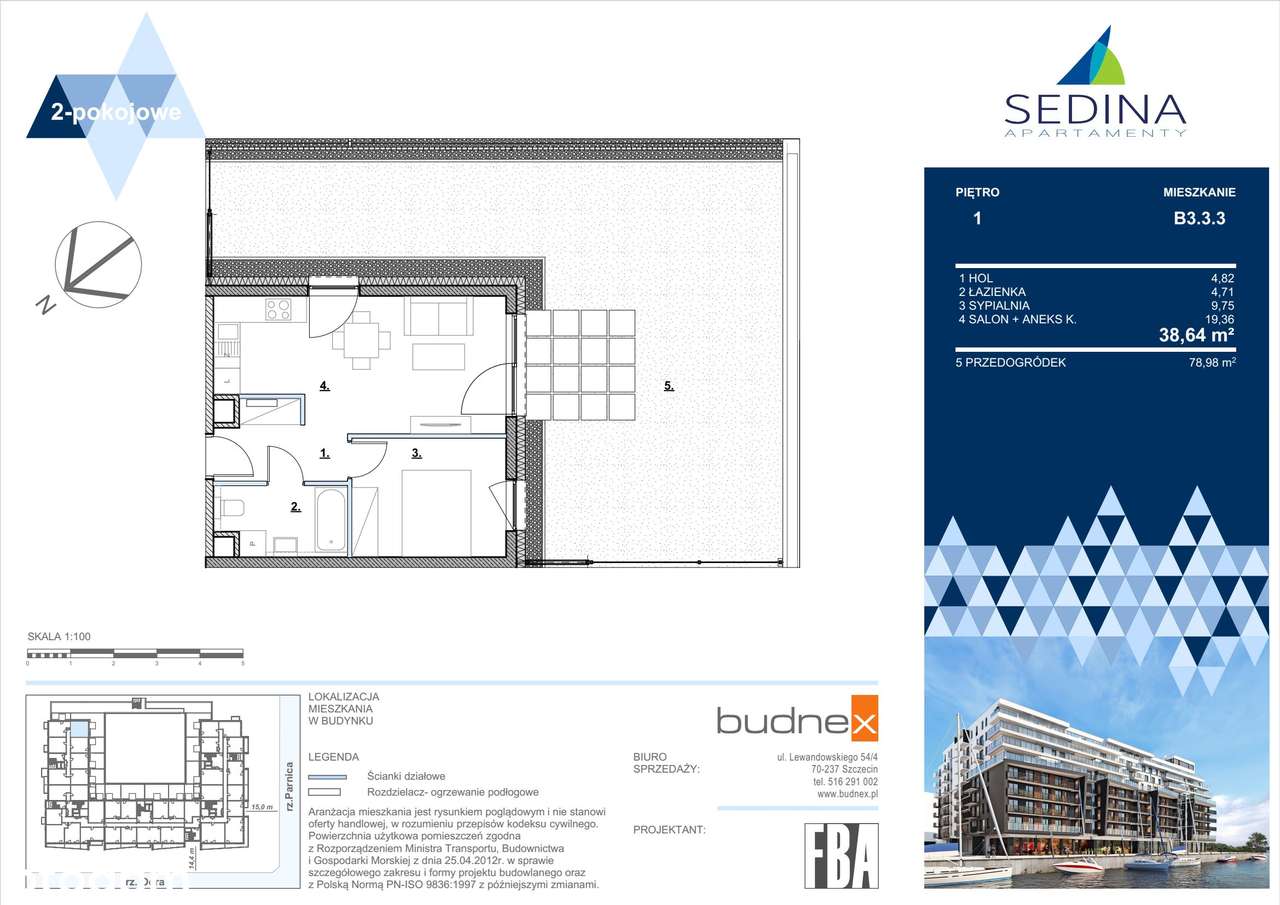 Sedina | apartament 2-pok. | B3.3.3 - Pełny obrazek: 2/9