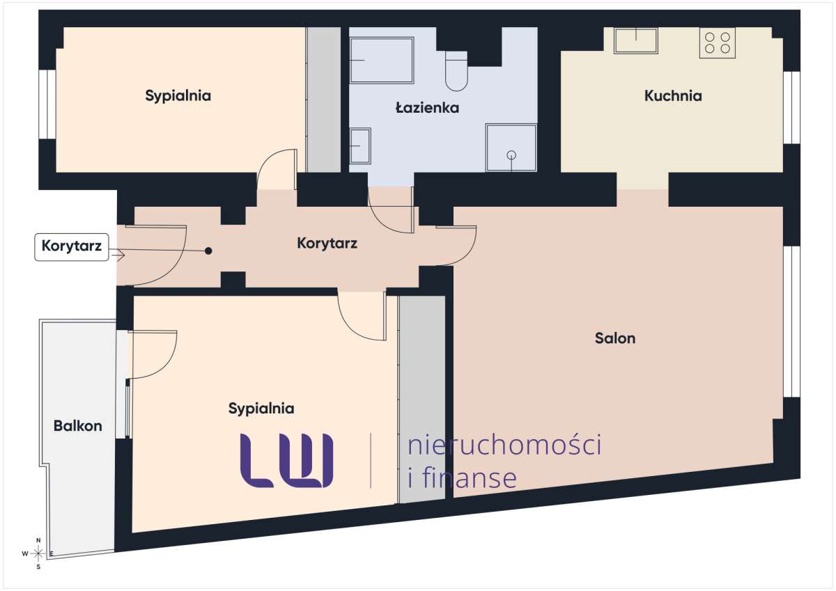 3 duże pokoje, wanna, loggia, wyjście na patio-1