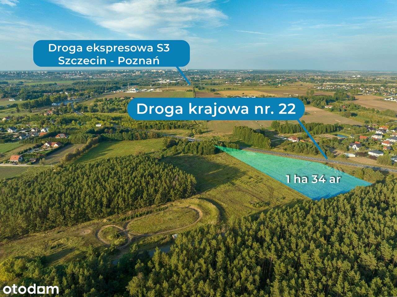 DZIAŁKA INWESTYCYJNA 13.400 m2 Gorzów przy DK22 - Pełny obrazek: 4/7