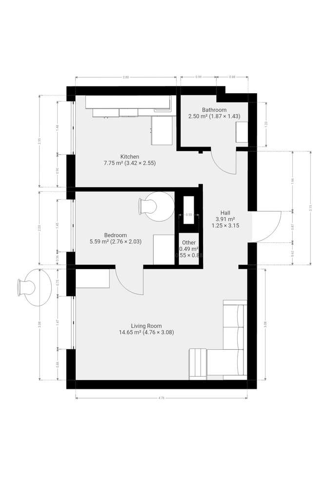 REZERWACJA !!!!! 2 Pokojowe Gotowe do Zamieszkania-18
