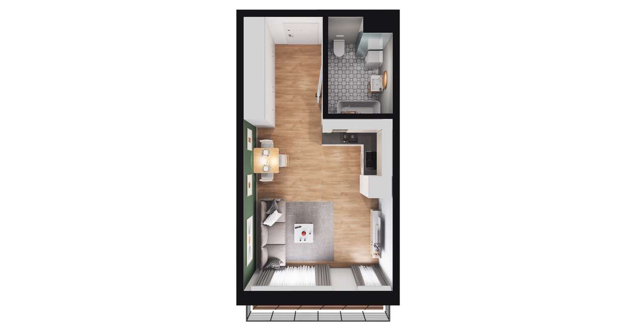 Ultradom | mieszkanie 1-pok. | M182 - Pełny obrazek: 4/10