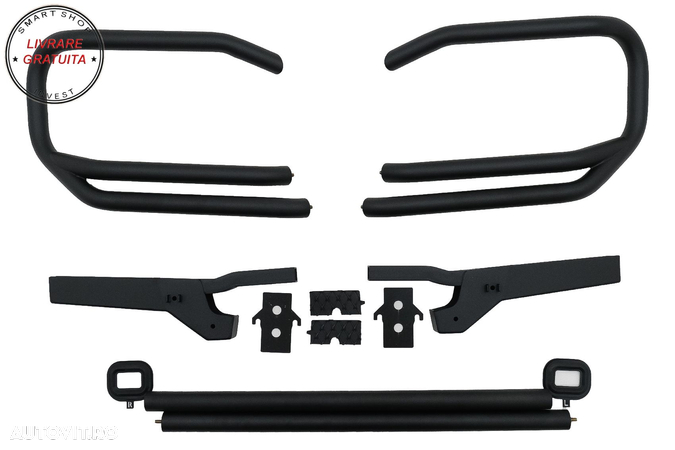 BullBar Bare Protectie Mercedes G-Class Facelift W463 W464 G63 (2018-2022) Negru L- livrare gratuita - 8