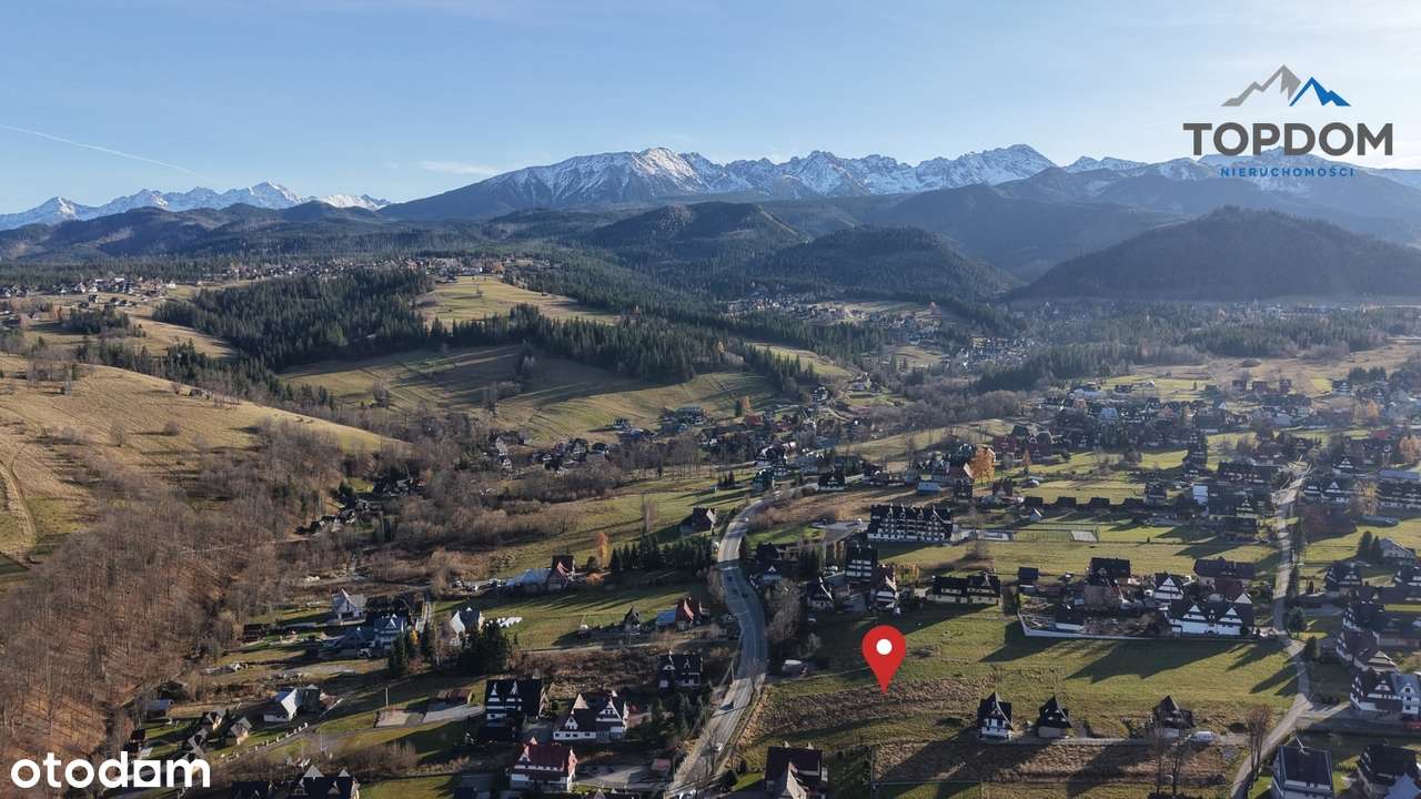 DZIAŁKA Z WIDOKEM W ZAKOPANEM Z POZWOLENIEM NA 3 DOMY I GARAŻ NA 6 AUT-8