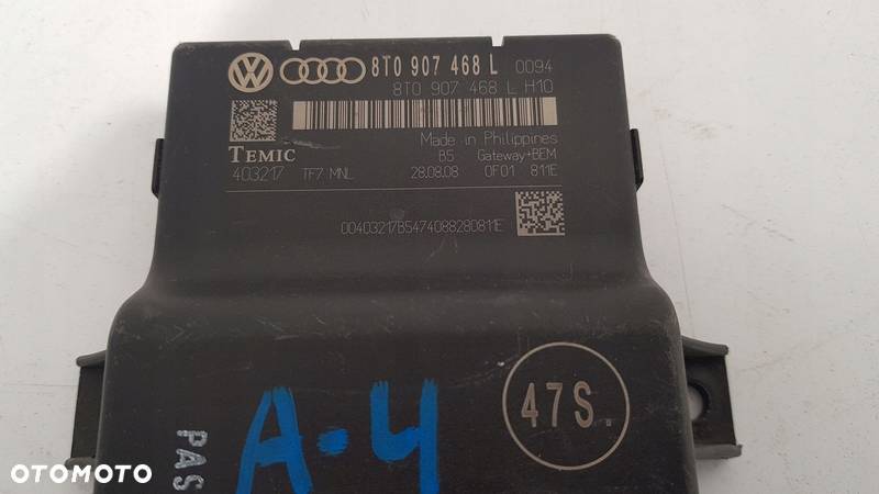 AUDI A4 B8 A5 MODUL STEROWNIK GATEWAY 8T0907468L - 2