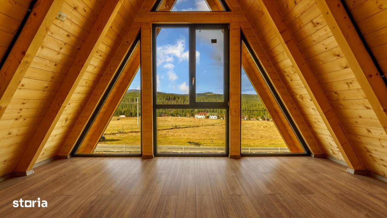 Cabana A-Frame, finisata, Smida-9