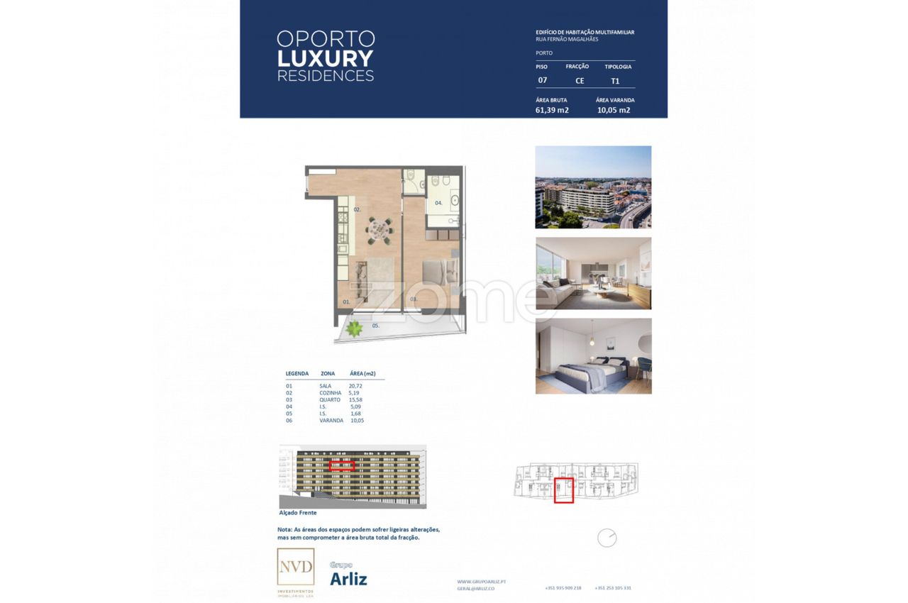 Novo empreendimento Oporto Luxury Residences - Apartamento T1