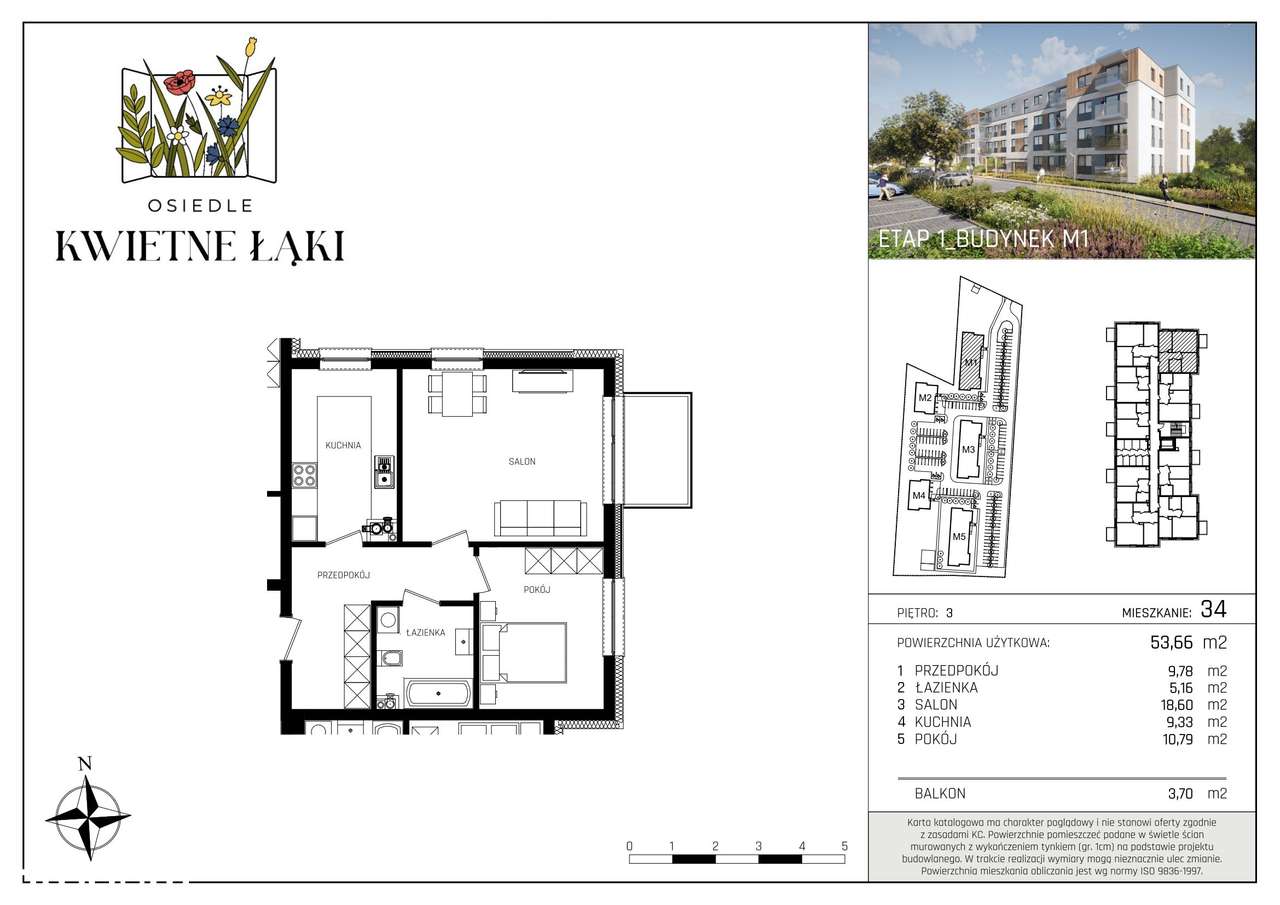 2-pokojowe mieszkanie 53m2 + balkon Bez Prowizji - Pełny obrazek: 2/8