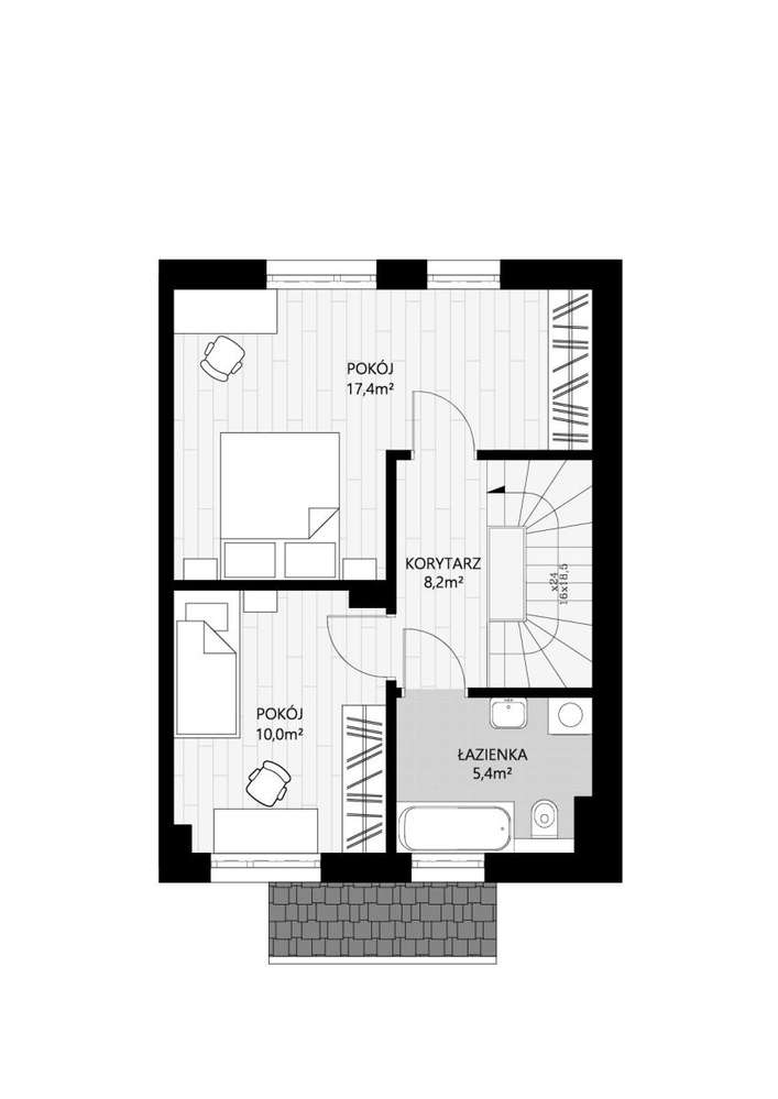 Dom (f2) z ogródkiem w cenie mieszkania Gdańsk - Pełny obrazek: 5/6