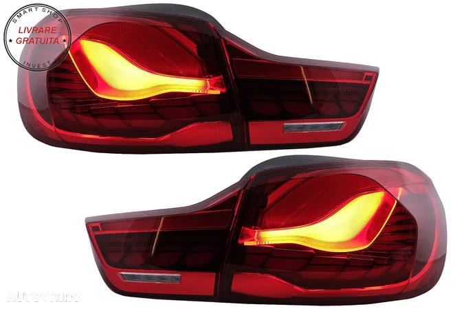 Stopuri OLED BMW Seria 4 F32 F33 F36 M4 F82 F83 (2013-03.2019) Rosu cu Semnal Dina- livrare gratuita - 11