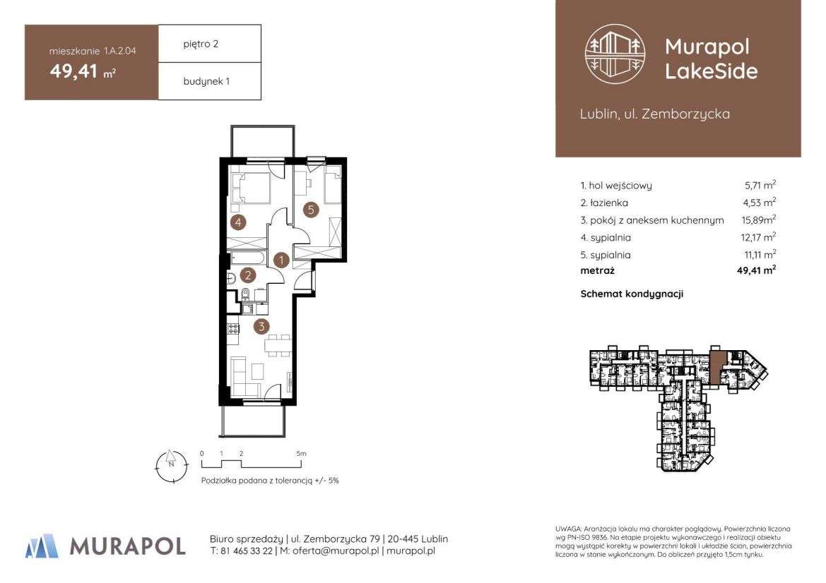 3-pokojowe mieszkanie 49m2 Bez Pośredników - Pełny obrazek: 2/6