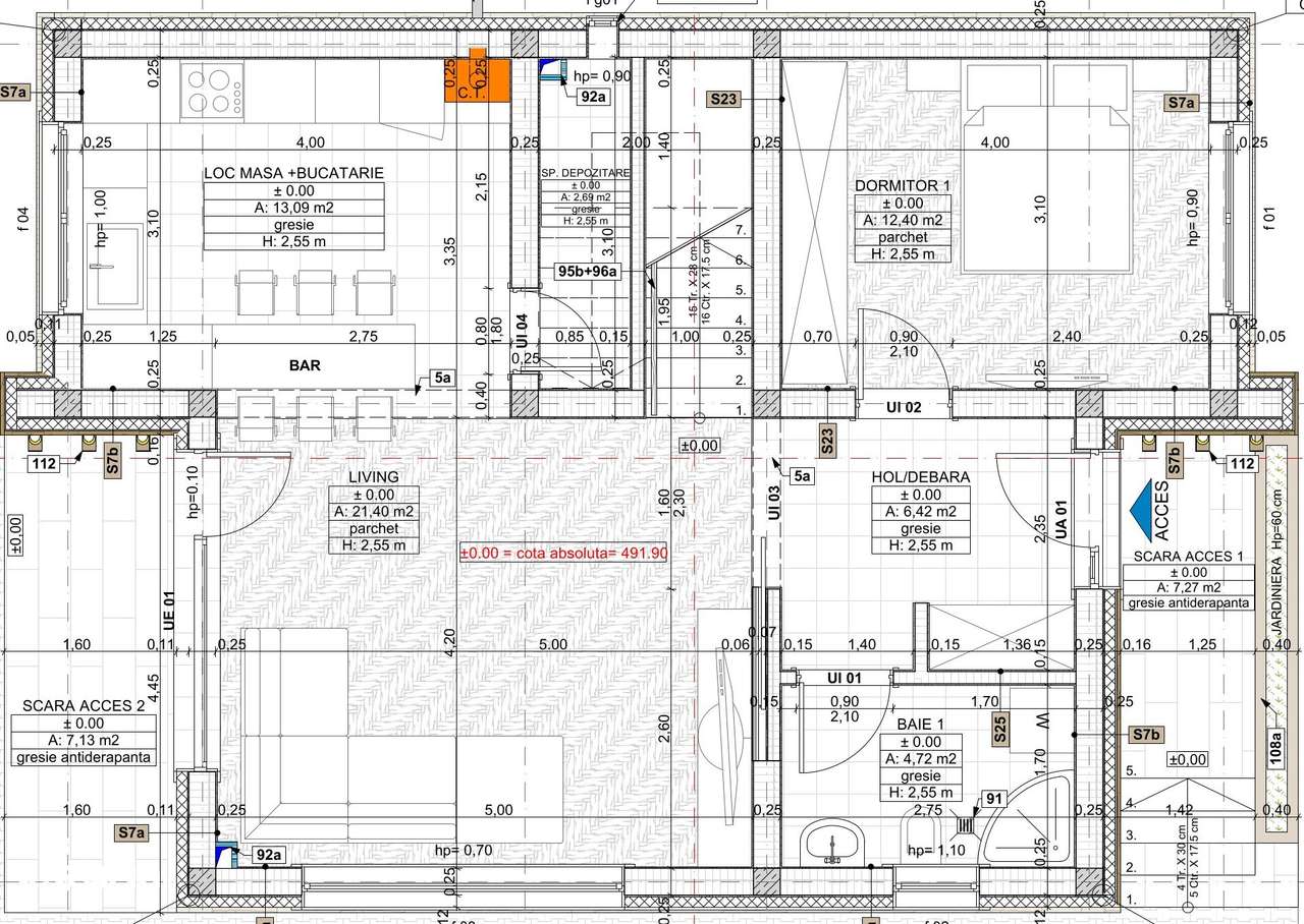 Casa individuala P+E, suprafata 118 mp teren 500 mp Chinteni-11