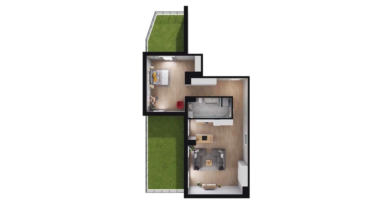 4-pokojowe mieszkanie 90m2 + 2 ogródki - Pełny obrazek: 3/9