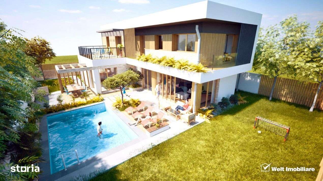 Vila cu piscina construita dupa norme nZEB si teren generos - Imagine principală: 5/5