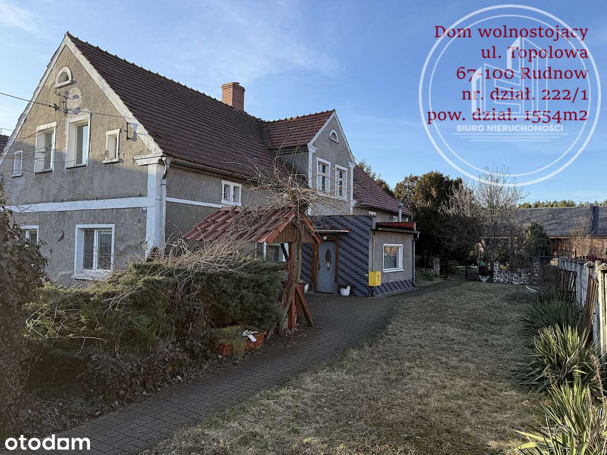 Dom wolnostojący w Rudnie z działką 1554 m2 |garaż