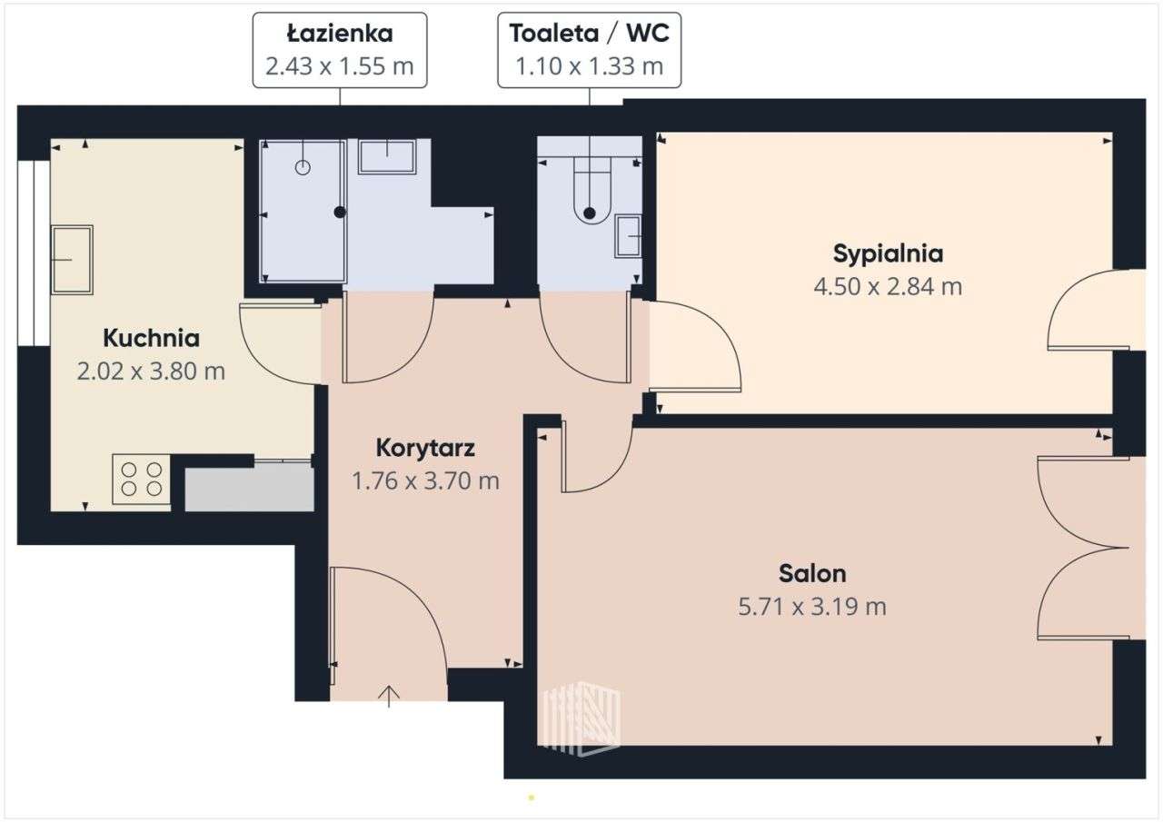 do wprowadzenia/2 pokoje/świetna lokalizacja - Pełny obrazek: 2/15