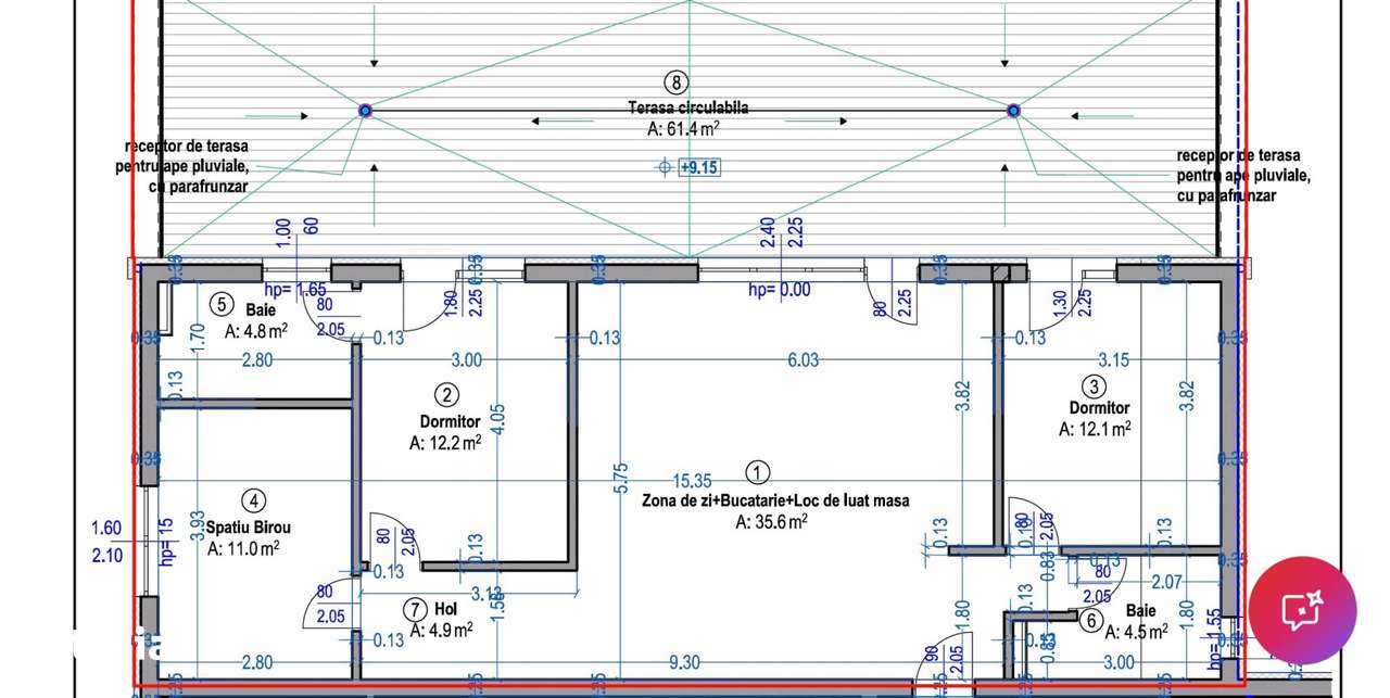 Apartament penthouse 4 camere, teresa 61 mp, Arad, comision 0-5