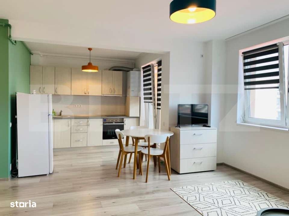 Apartament 1 Camera, 43 mp, Mobilat Modern, Piata Abator - Imagine principală: 3/9